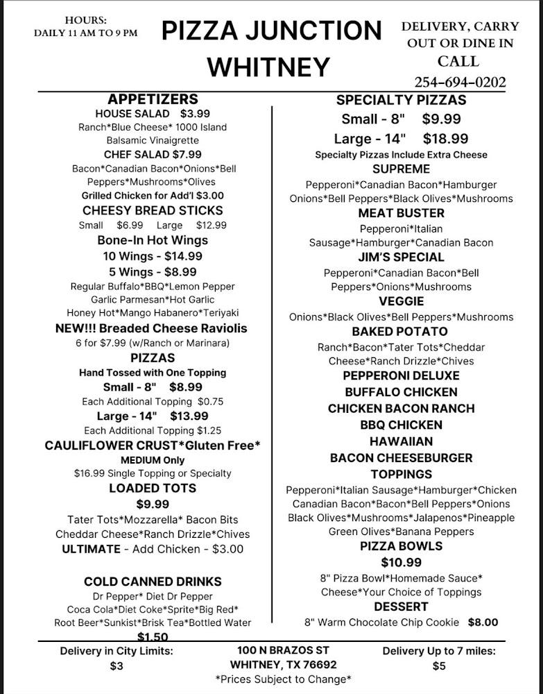 Pizza Junction of Whitney Menu image 1